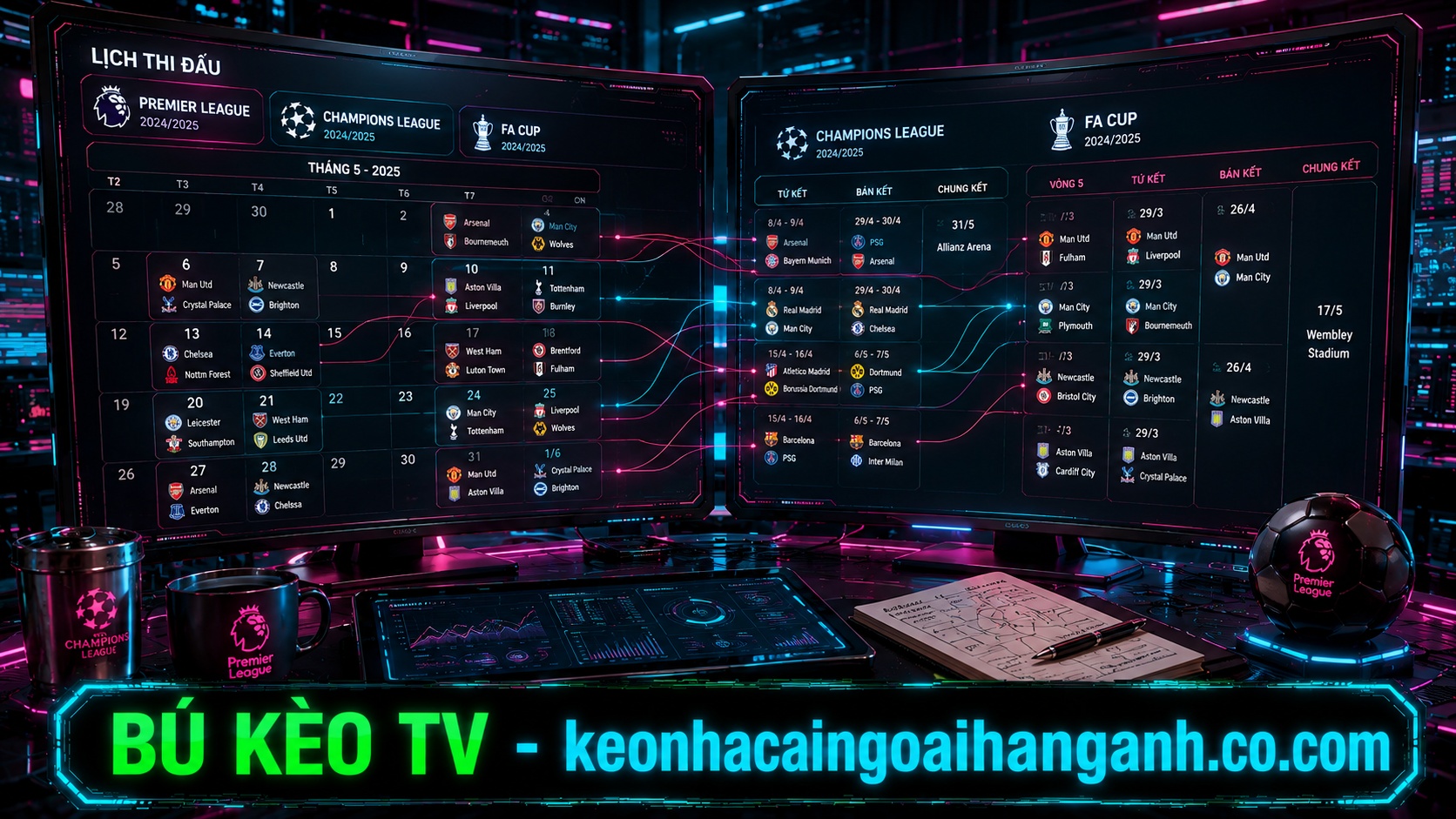 lịch thi đấu ngoại hạng anh