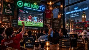 Không gian quán pub cổ điển theo dõi kèo hai đội ghi bàn Ngoại Hạng Anh